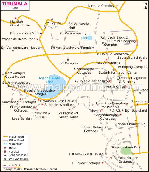 tirumala map