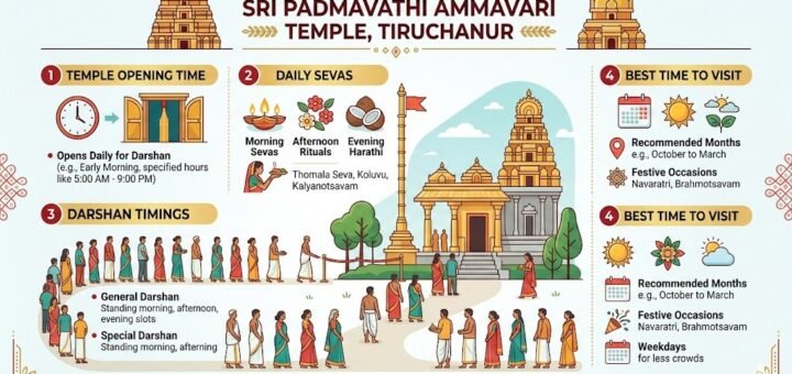 Tiruchanur Padmavathi temple seva darshan timings today infographic
