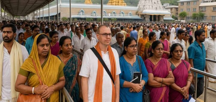 Tirumala NRI Darshan Queue with Foreign Devotees