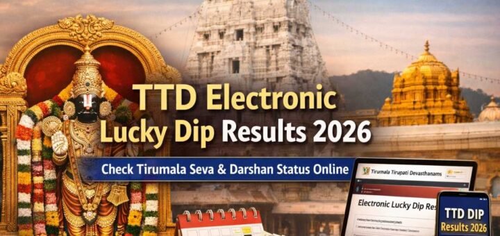 TTD Electronic Lucky Dip Results 2026 check Tirumala Seva and Darshan status online