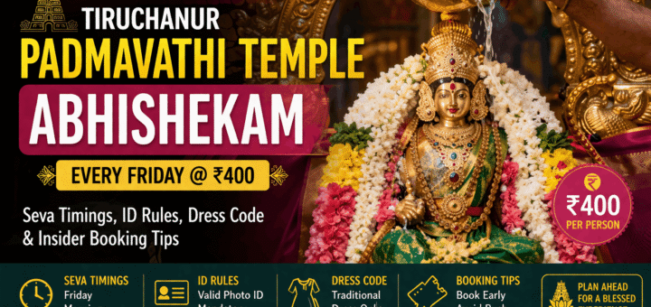 Tiruchanur Padmavathi Temple Abhishekam Friday seva at golden gopuram entrance during dawn
