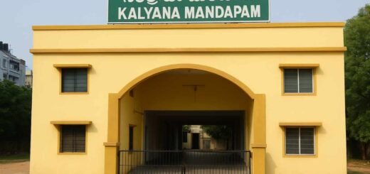 Exterior view of Nendragunta Kalyana Mandapam in Tirupati during daytime