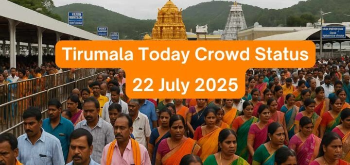 Tirumala devotees waiting in compartments and queue lines