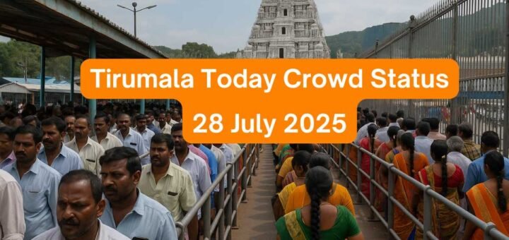 Tirumala 27 July 2025 crowd status with devotees waiting