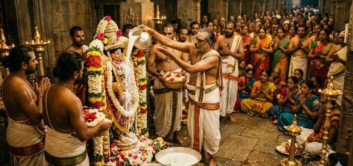 Tirumala Jyeshtabhishekam 2026 real temple ritual morning view