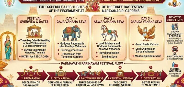 Padmavathi Parinayam Tirumala 2026 celestial wedding Lord Malayappa Swamy Gaja Vahanam Narayanagiri
